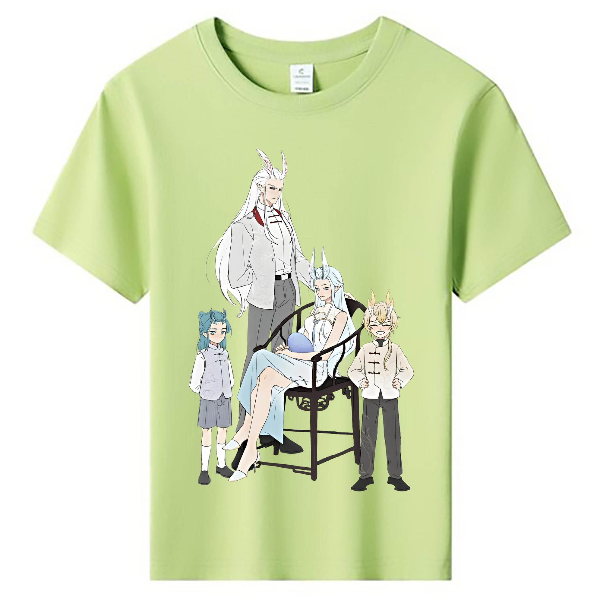 （画像用） Ne Zha 2 ナタ 魔童の大暴れ 綿100％キッズTシャツ（フロントプリント）